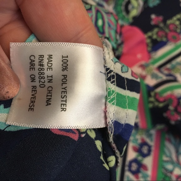 Beautiful Patterned Chiffon Button Back Tank Top - Picture 6 of 6